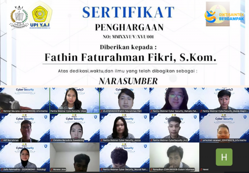 HIMTI UPI Y.A.I Sukses Gelar Webinar Siber: Bedah Strategi CIA Triad Hingga Peta Karier Cybersecurity di Tengah Krisis Talent