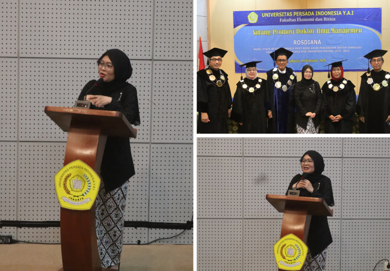 Sidang Terbuka Doktor Dr. Rosdiana di Universitas Persada Indonesia Y.A.I Bahas Model Stock Return Berbasis Price Book Value