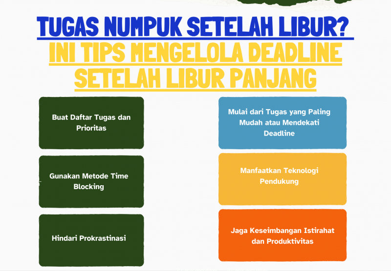 Tugas Numpuk Setelah Libur? Ini Tips Mengelola Deadline Setelah Libur Panjang