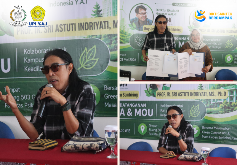 WALHI dan UPI Y.A.I Perkuat Kolaborasi Lingkungan: Isu Lingkungan Bisa Dikemas Lewat Media Kreatif