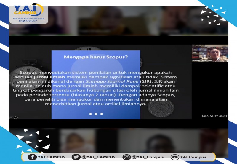 Webinar Fakultas Ekonomi dan Bisnis UPI Y.A.I “Mengenal Lebih Jauh Index Scopus”