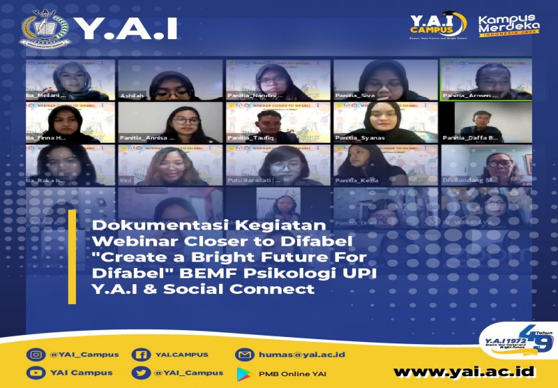 Dokumentasi Kegiatan Webinar Closer to Difabel: "Create a Bright Future for Difabel"