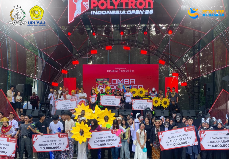 Mahasiswa Ilmu Komunikasi UPI Y.A.I Raih Juara Harapan 1 pada Lomba Suporter Polytron Indonesia Open 2026