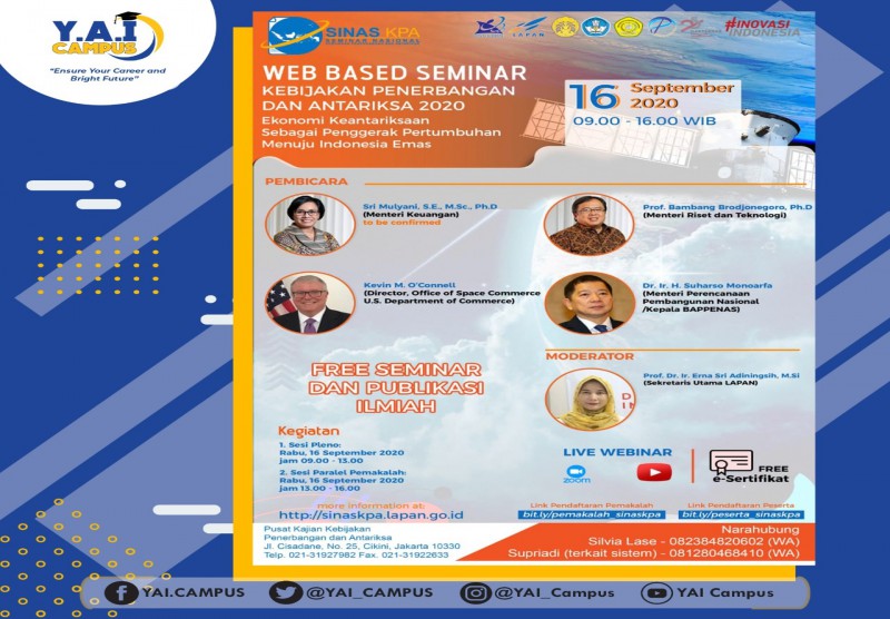 Seminar Nasional Kebijakan Penerbangan dan Antariksa dengan tema “ Ekonomi Keantariksaan Sebagai Penggerak Pertumbuhan Menuju