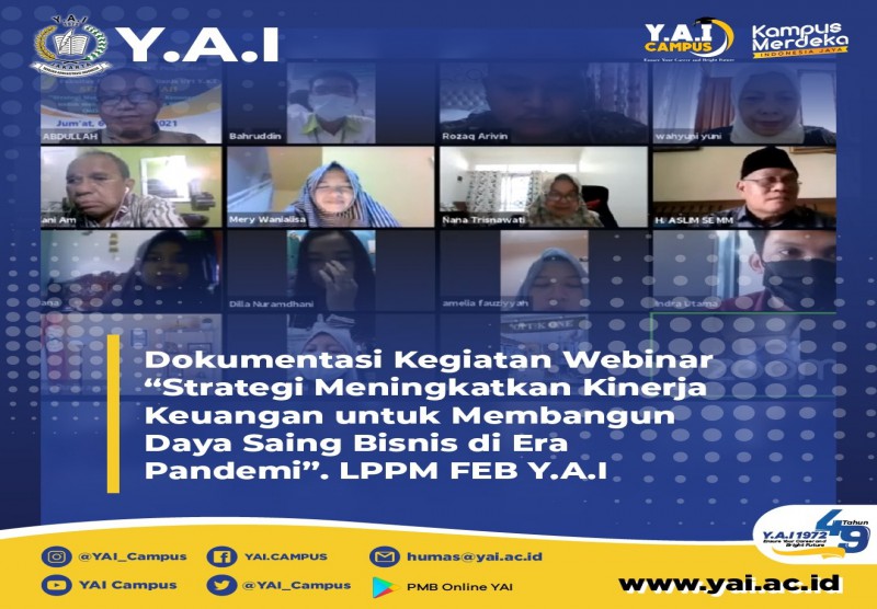 Webinar Ilmiah Strategi Meningkatkan Kinerja Keuangan Untuk Membangun Daya Saing Bisnis di Era Pandemi